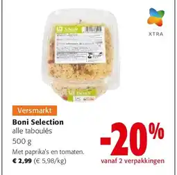 Colruyt Boni Selection alle taboulés 500 g aanbieding