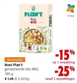 Colruyt Boni Plan’t gemarineerde tofu BBQ 180 g aanbieding
