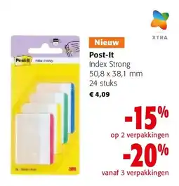 Colruyt Post-It Index Strong 50,8 x 38,1 mm 24 stuks aanbieding