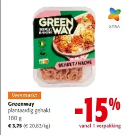 Colruyt Greenway plantaardig gehakt aanbieding