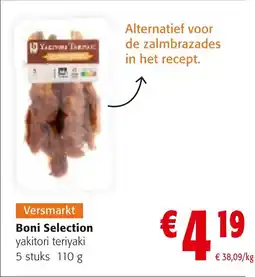 Colruyt Boni Selection yakitori teriyaki aanbieding
