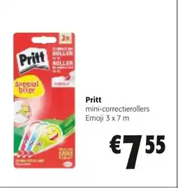 Colruyt Pritt mini correctierollers Emoji aanbieding