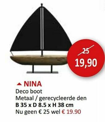 Weba Nina deco boot aanbieding
