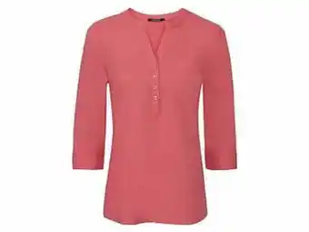 Lidl ESMARA® Blouse met driekwartsmouwen van een linnenmix (36, koraal) aanbieding