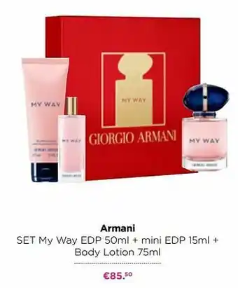 ICI PARIS XL Armani set my way edp + mini edp + body lotion aanbieding