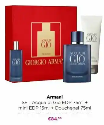 ICI PARIS XL Armani set acqua di giò edp + mini edp + douchegel aanbieding