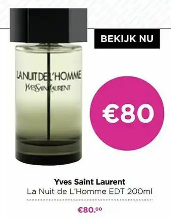 ICI PARIS XL Yves saint laurent la nuit de l’homme edt aanbieding