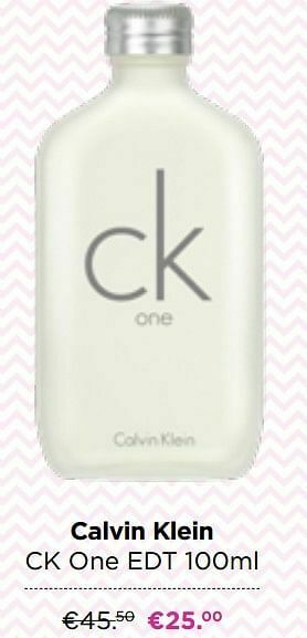 ICI PARIS XL Calvin klein ck one edt aanbieding