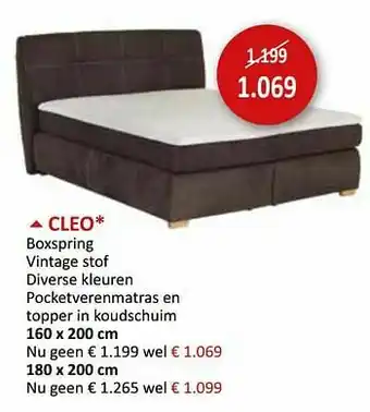 Weba Cleo boxspring aanbieding