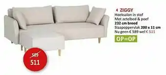Weba Ziggy hoeksalon aanbieding