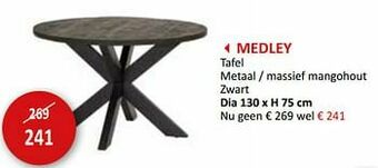 Weba Medley tafel aanbieding