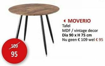 Weba Moverio tafel aanbieding