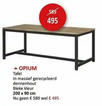 Weba Opium tafel aanbieding
