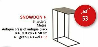 Weba Snowdon bijzettafel aanbieding