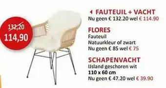 Weba Fauteuil + vacht aanbieding