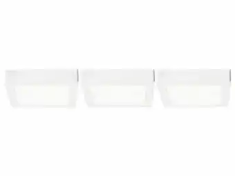 Lidl Livarno Home Ledplafondlamp, set van 3 (wit, vierkant) aanbieding