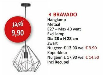 Weba Bravado hanglamp aanbieding