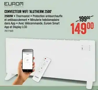 Eurom convecteur wifi alutherm 2500