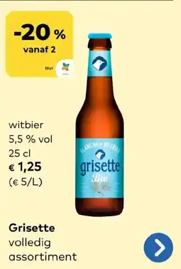 Bio Planet Grisette witbier 5,5 % vol aanbieding