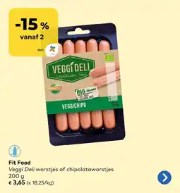 Bio Planet Fit Food Veggí Deli worstjes of chipolataworstjes aanbieding