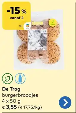 Bio Planet De Trog burgerbroodjes aanbieding