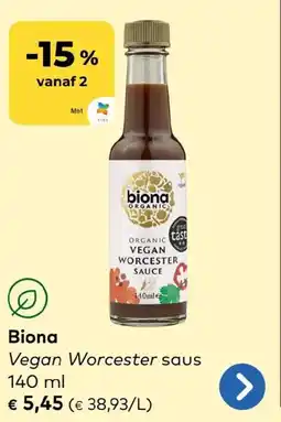 Bio Planet Biona Vegan Worcester saus aanbieding