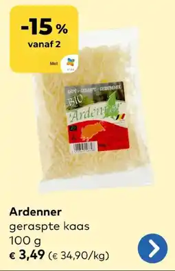 Bio Planet Ardenner geraspte kaas aanbieding