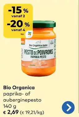Bio Planet Bio Organica paprika of auberginepesto aanbieding