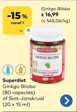 Bio Planet Superdiet Ginkgo Biloba aanbieding