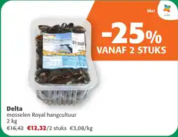 Comarkt Delta mosselen Royal hangcultuur aanbieding