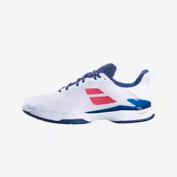 Decathlon Multicourt tennisschoenen voor heren Jet Tere wit blauw aanbieding