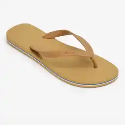 Decathlon Herenteenslippers 500 camel aanbieding