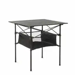 Decathlon Opklapbare campingtafel met mand en hoes Zwart aanbieding