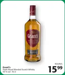 Comarkt Grant's Triple Wood Blended Scotch Whisky aanbieding