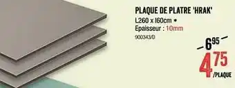 Plaque de platre hrak
