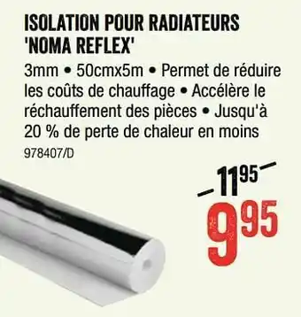 HandyHome Isolation pour radiateurs noma reflex aanbieding