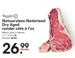 Sligro Natuurvlees-Nederland Dry Aged runder côte à l'os aanbieding