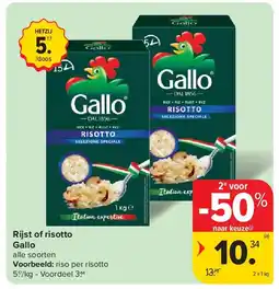 Carrefour Rijst of risotto Gallo aanbieding