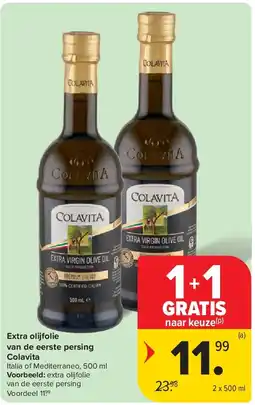 Carrefour Extra olijfolie van de eerste persing Colavita aanbieding
