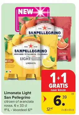 Carrefour Limonata Light San Pellegrino aanbieding