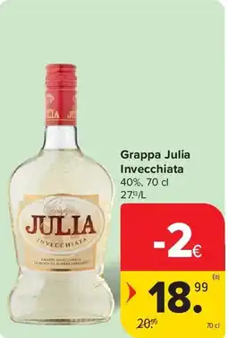 Carrefour Grappa Julia Invecchiata aanbieding