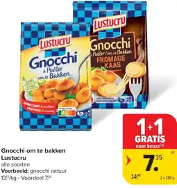 Carrefour Gnocchi om te bakken Lustucru aanbieding