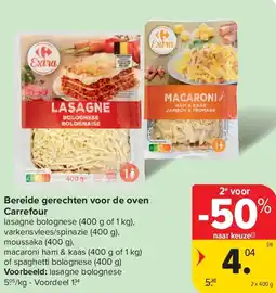 Carrefour Bereide gerechten voor de oven Carrefour aanbieding