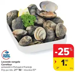 Levende vongole Carrefour