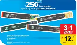 Carrefour Gamma ko e Starbucks by Nespresso , Starbucks by Nescafé Dolce Gusto en koffiebone aanbieding