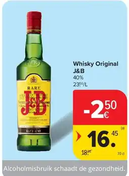 Carrefour Whisky Original J&B aanbieding