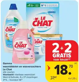 Carrefour Gamma wasmiddelen en wasverzachters Le Chat aanbieding