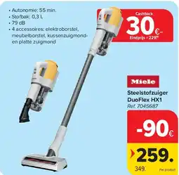 Carrefour Steelstofzuiger DuoFlex HX1 aanbieding