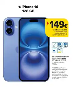 Carrefour iPhone 16 128 GB aanbieding