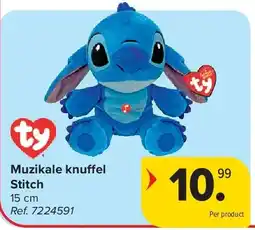 Carrefour Muzikale knuffel Stitch aanbieding